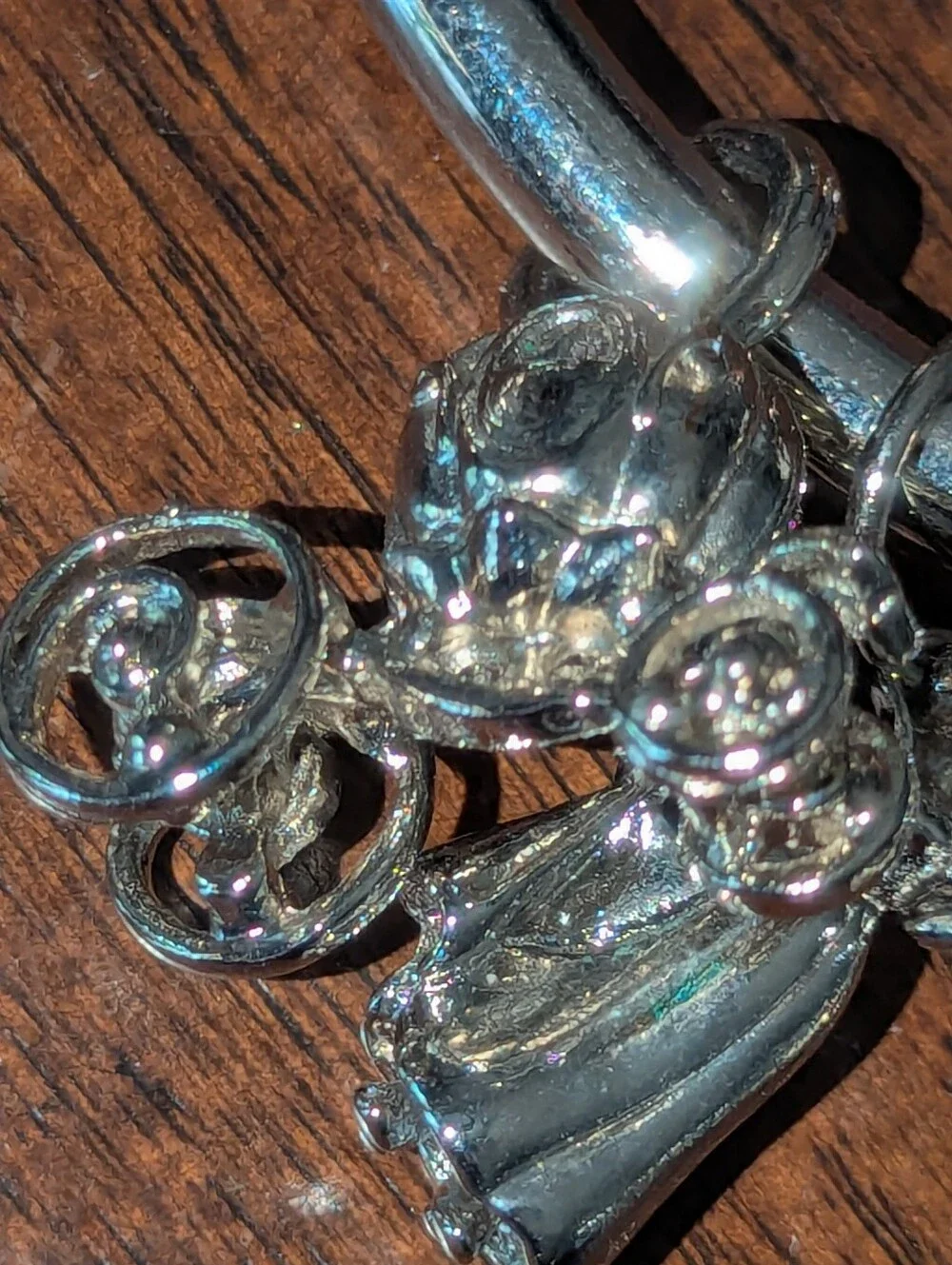 Vintage Disney Store Princess Multi-Charm Ring Keychain Bag Clip Y2K